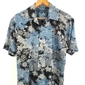 Vitg Pronti Shirt Men's Small Multicolor Floral Button Front  Retro Disco